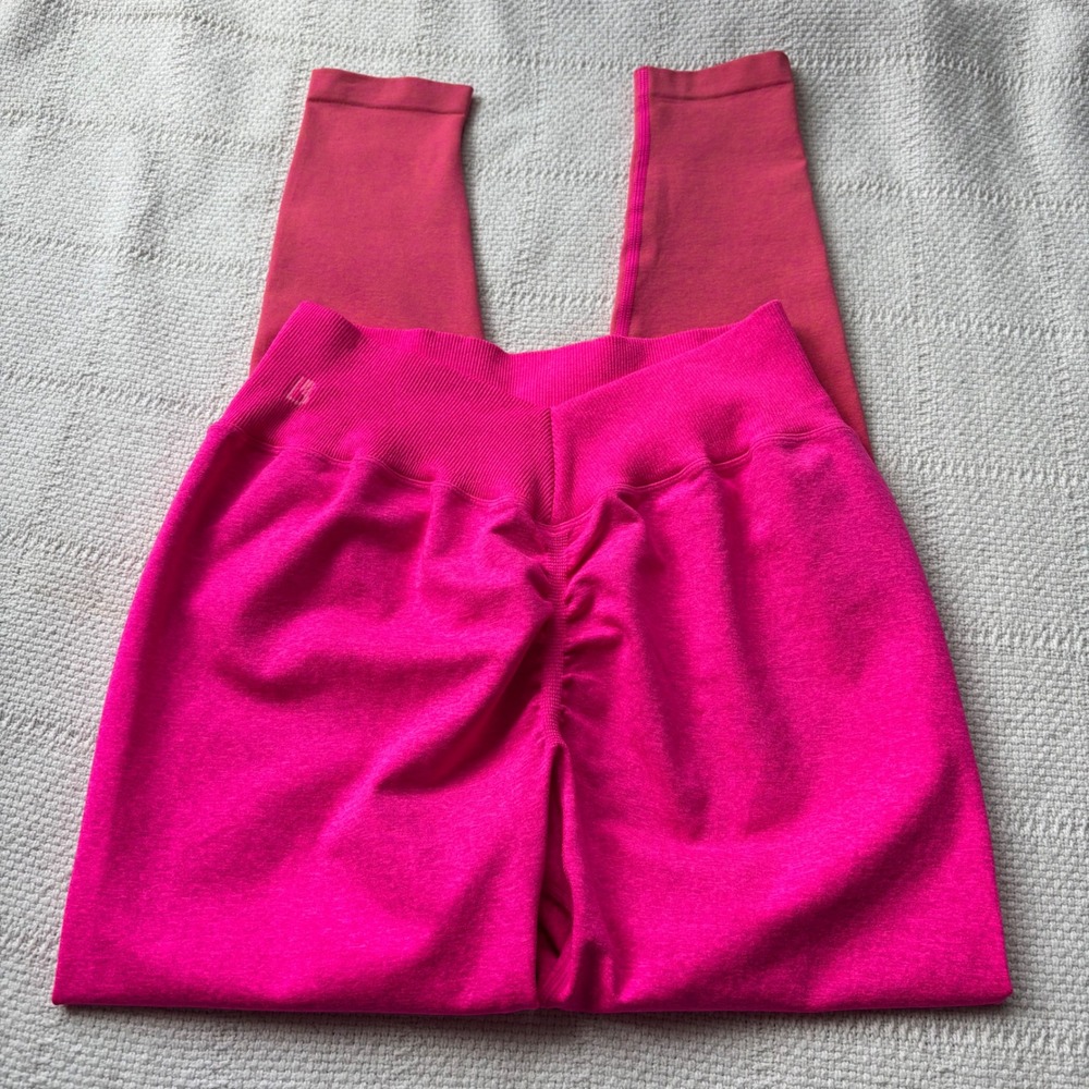 Women's XL BUFFBUNNY Vida Seamless Sunrise Ombré Scrunch V-Back Leggings